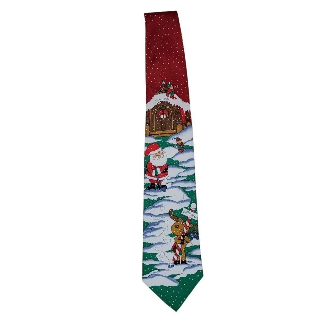 Yule TIE Greetings Christmas Neck Tie Hallmark Mens 57
